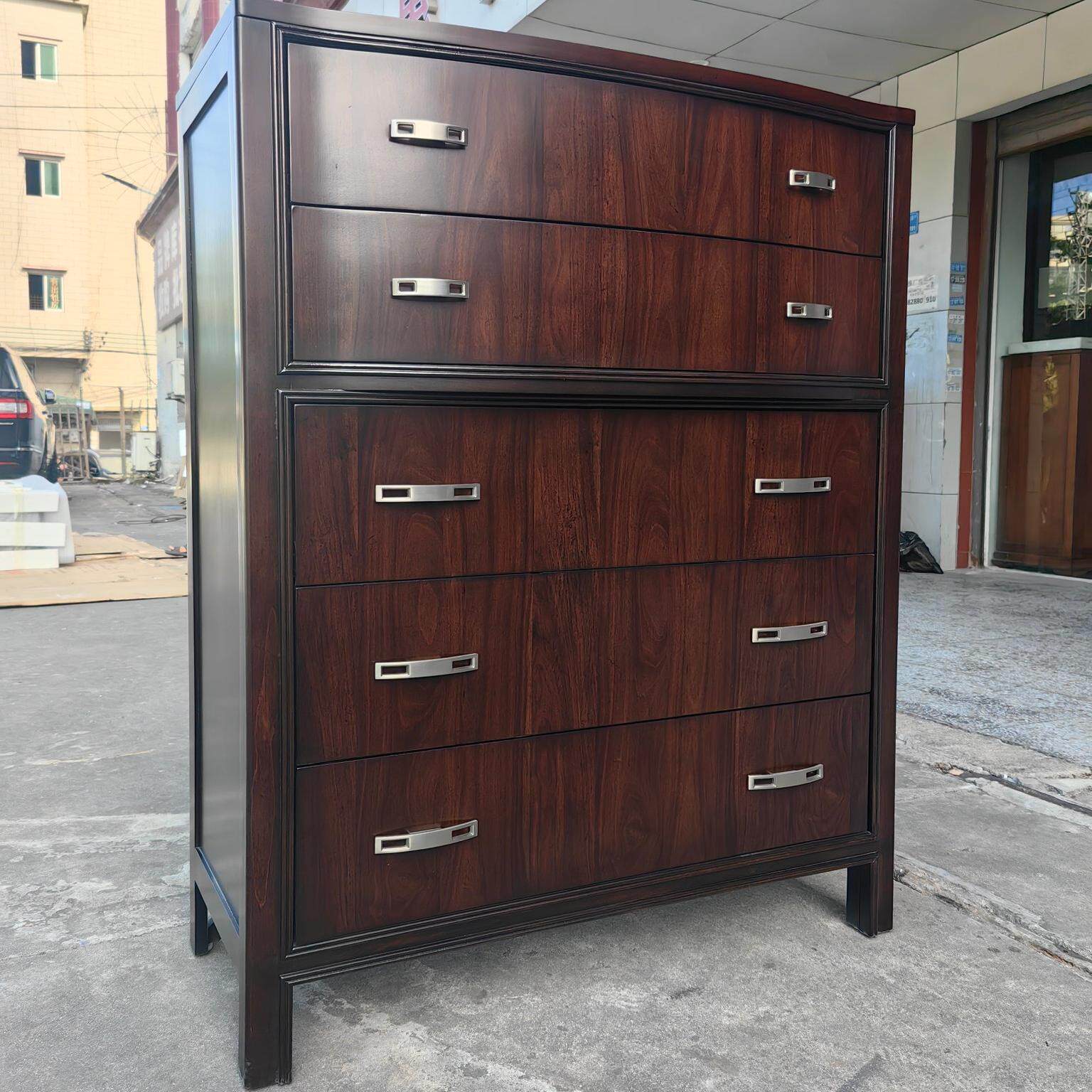 原装进口高斗柜, 北美鹅掌楸实木 环保板贴酸枝木皮,美式涂装