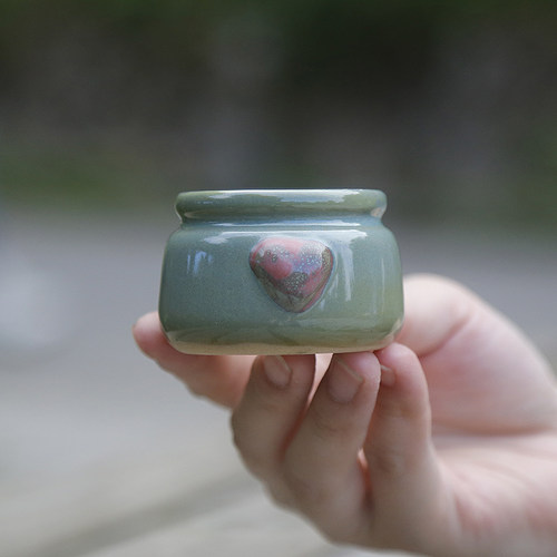 素烧陶瓷盆景盆窑变透气拇指盆