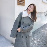 【22】数据好羊羔毛领毛呢外套163-9616-P185-控268，女装毛呢外套，拾菱