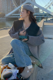 【22年大量现货】黑灰中长款毛呢外套163-9602-P160-控238，女装毛呢外套，拾菱