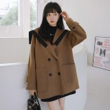 现货不起球学院风毛呢外套163-6008-P160-控228，女装毛呢外套，拾菱