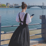 爆款现货！数据好前后两穿裙子+泡泡袖上衣163-6682-P115-控168，女装套装/套裙，拾菱