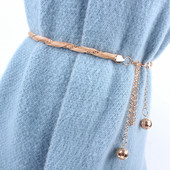 细腰带装 韩版 简约大衣连衣裙毛衣腰链女百搭时尚 饰配裙子金属链条