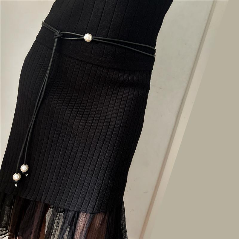 针织半身裙秋季新款中长款