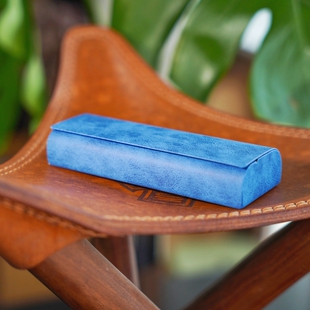 羊巴皮纹PU眼镜盒 高颜值便携抗压女ins日系男轻便简约墨镜收纳盒