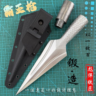 弹簧钢锻打一体霸王矛全身淬火免磨红缨枪投掷赵子龙矛头武术枪