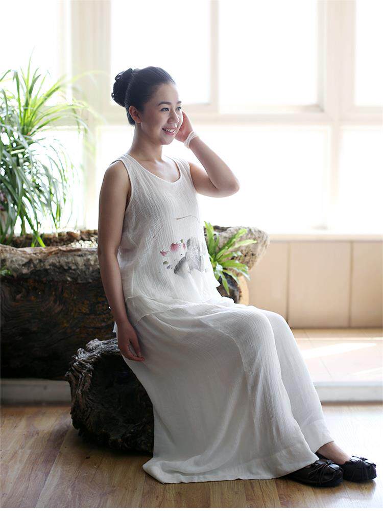 改良大码茶服禅服太极裤天丝棉麻女裤子佛系衣服汉服茶人服飘逸在类目 女装/女士精品, 裤子, 休闲裤中 - 来自Buy2taobao.com提供专业的淘宝代购服务