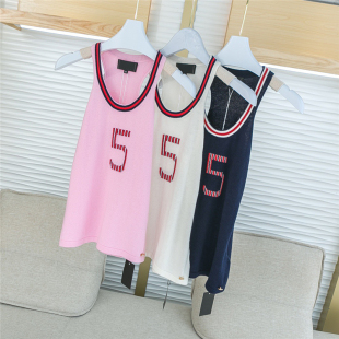 上衣外贸女装 纯原原厂小香风早秋外穿吊带背心女2024新款 羊绒无袖