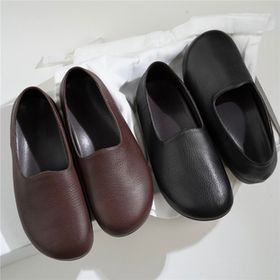 ANDS MB THE ROW 大头奶奶鞋单鞋女厚底舒服一脚蹬女鞋 外贸 原单