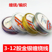 USA缠绕线流苏线金银股线 五彩七彩珠宝线缠绕菠萝结diy线材配饰