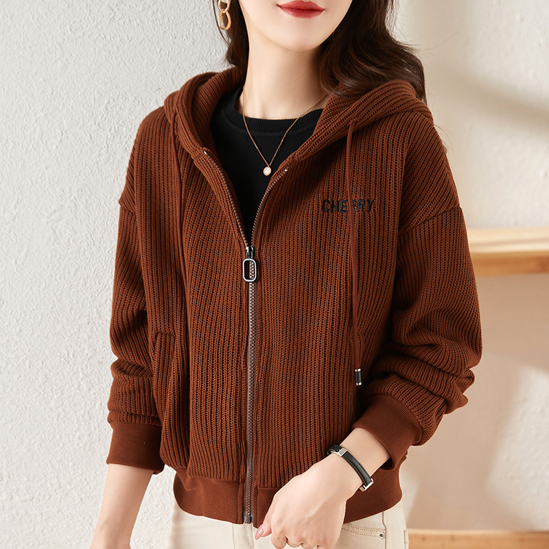 加绒加厚外套女2024秋冬新款小个子宽松连帽大码卫衣百搭保暖上衣