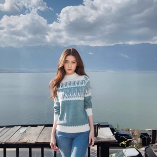 PERU秘鲁进口特色拉美民族服饰ALPACA羊驼毛衣费尔岛保暖秋冬女款