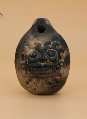 PERU秘鲁进口印加仿古乐器图腾武士笛陶笛模仿鸟叫声Ocarina