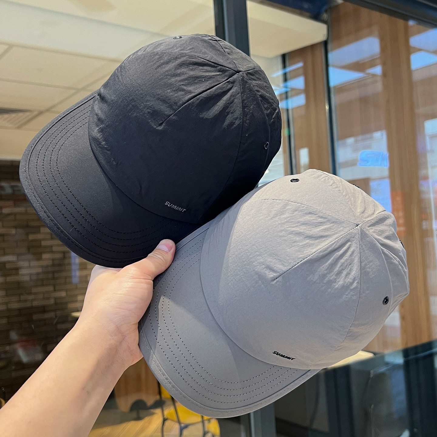 男士速干棒球帽夏季户外透气有内衬防晒鸭舌帽运动跑步露营遮阳帽