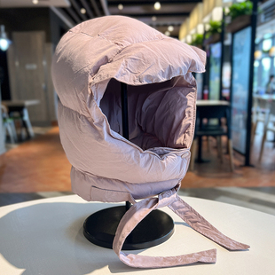 骑行电动车防雨雪羽绒棉帽子女秋冬加绒加厚保暖护耳包头雷锋帽男