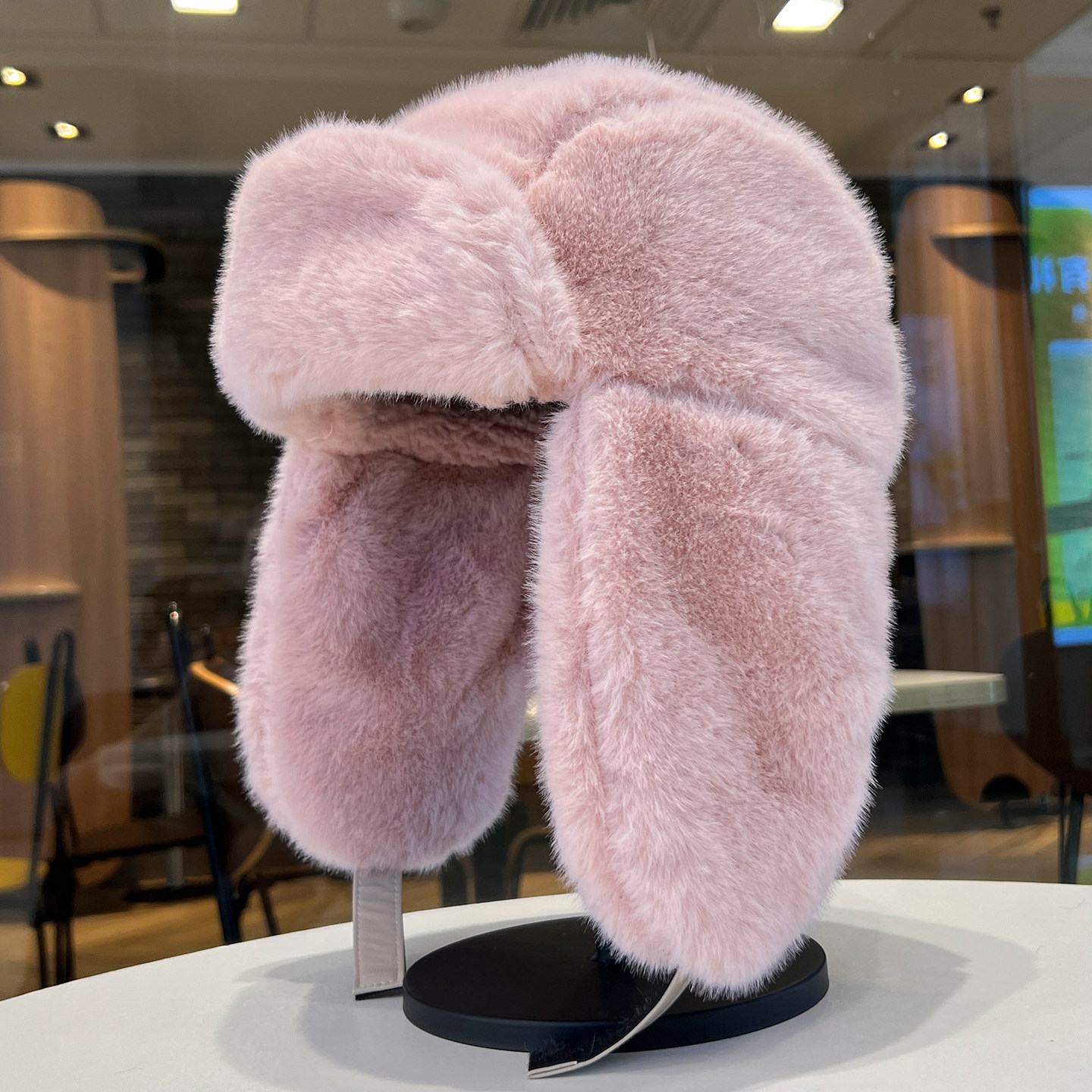 纯色毛绒雷锋帽子女2025冬季新款加厚保暖防寒护耳帽骑行飞行员帽,服饰配件/皮带/帽子/围巾,帽子,淘宝优惠券,粉丝福利购,淘宝优惠卷