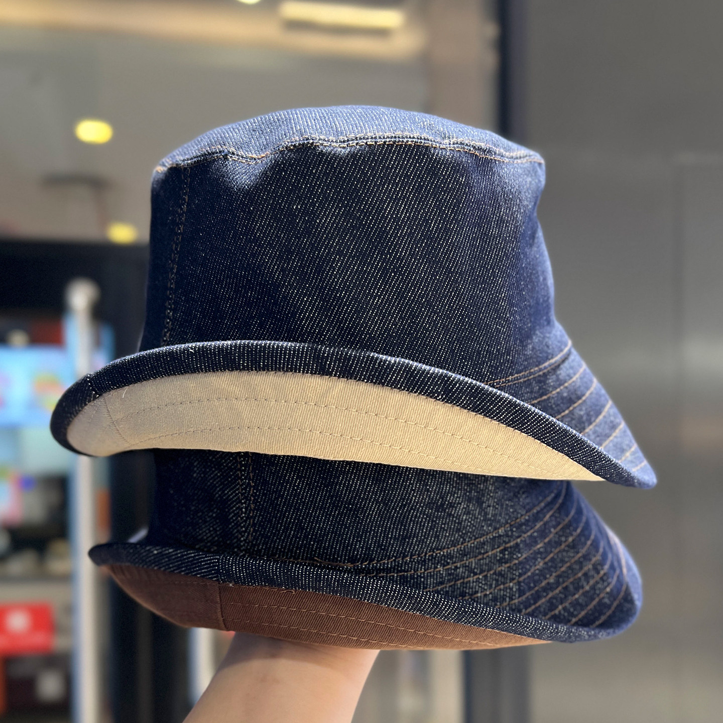 双面戴牛仔渔夫帽女夏季户外防晒遮阳帽子简约休闲百搭显脸小盆帽,服饰配件/皮带/帽子/围巾,帽子,淘宝优惠券,粉丝福利购,淘宝优惠卷