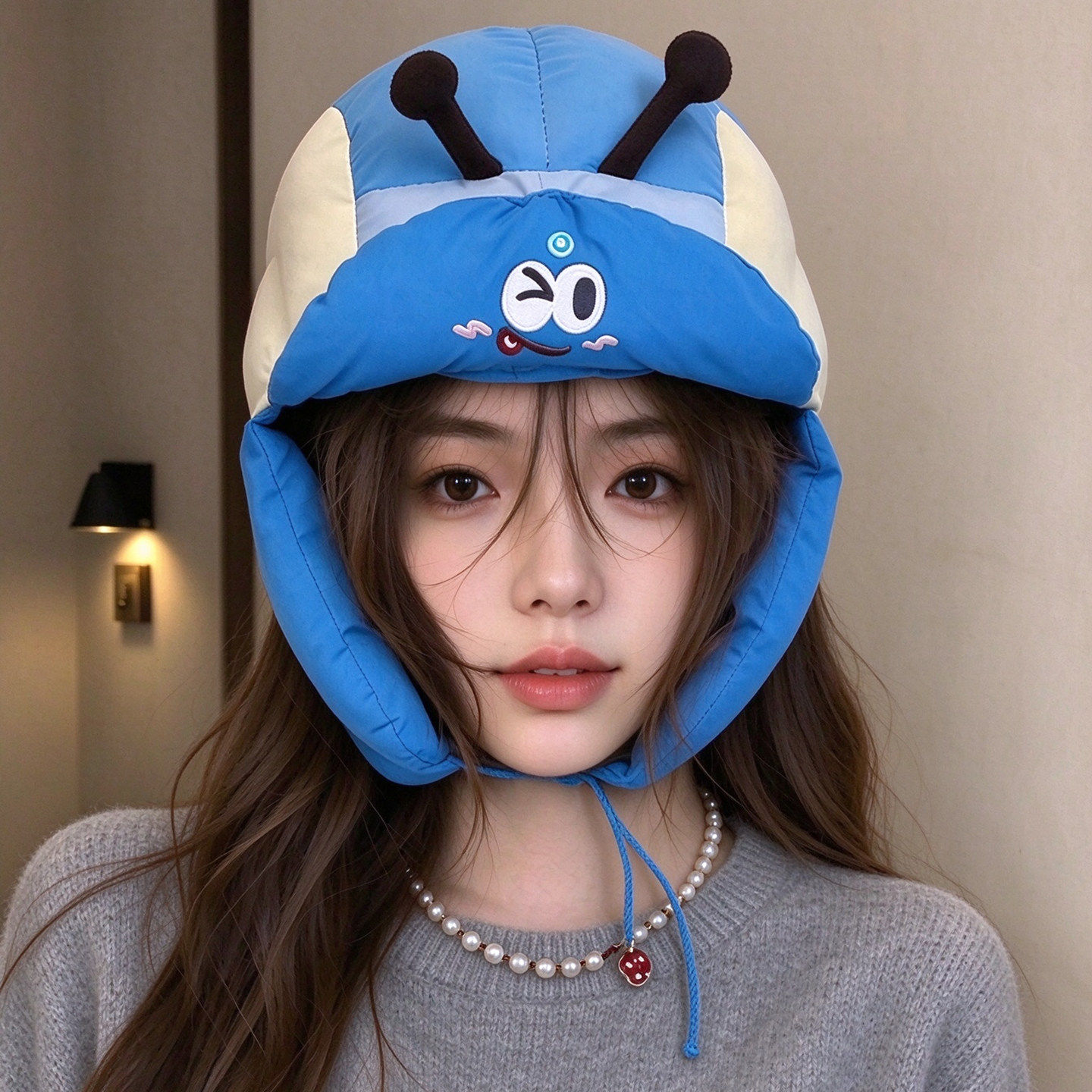 亲子款女冬季保暖护耳雷锋帽