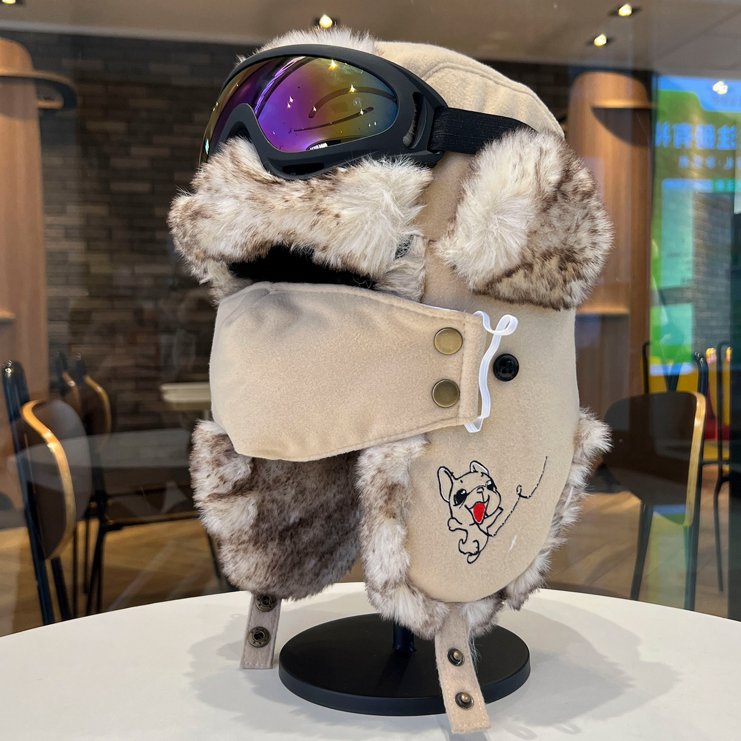 护目镜帽子男女加绒加厚送口罩雷锋帽户外骑车防风保暖东北滑雪帽,服饰配件/皮带/帽子/围巾,帽子,淘宝优惠券,粉丝福利购,淘宝优惠卷