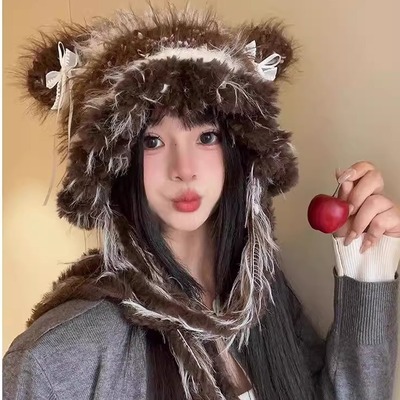 秋季冬季猫耳朵56-58cm针织圆顶