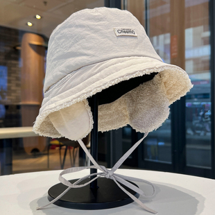 加绒护耳渔夫帽女2025新款秋冬保暖棉帽男户外骑行防风轻便雷锋帽