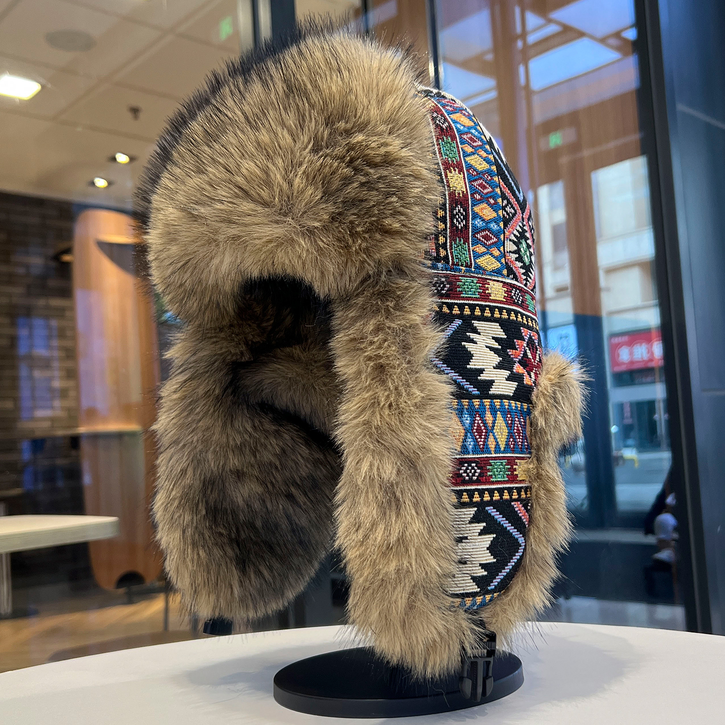 加厚版仿貂毛保暖防寒护耳帽子