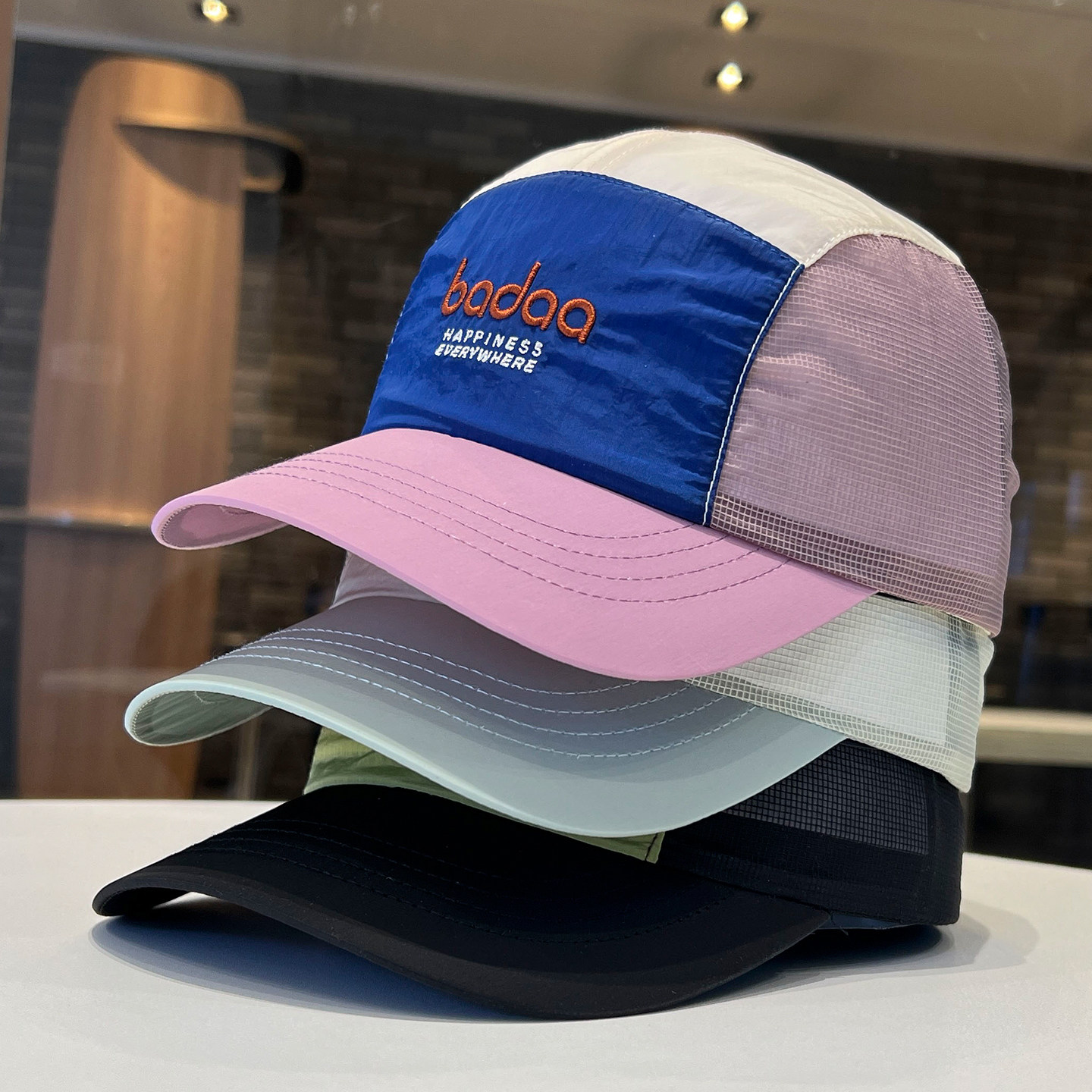 新款轻薄透气网纱棒球帽女夏季防晒遮阳帽跑步运动爬山骑行速干帽