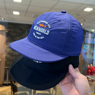 美式 软帽檐鲨鱼棒球帽女春夏轻薄透气鸭舌帽男潮户外速干遮阳帽子