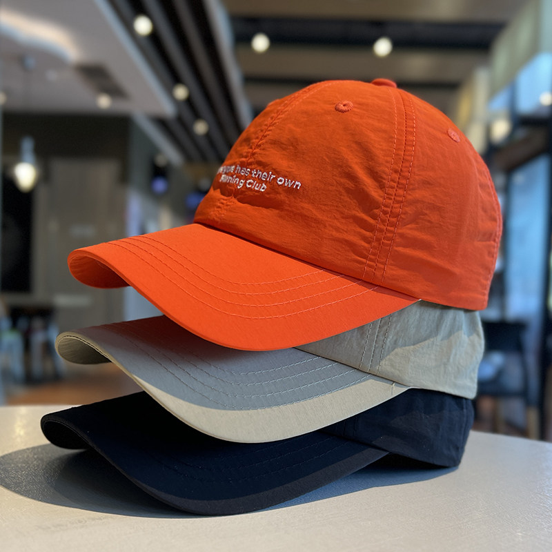 韩版简约字母刺绣棒球帽女夏季薄款速干鸭舌帽户外运动跑步遮阳帽