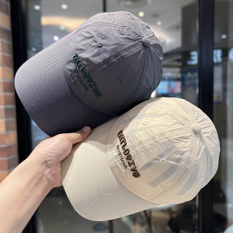春夏季新款情侣户外运动跑步棒球帽男女刺绣字母速干透气鸭舌帽子