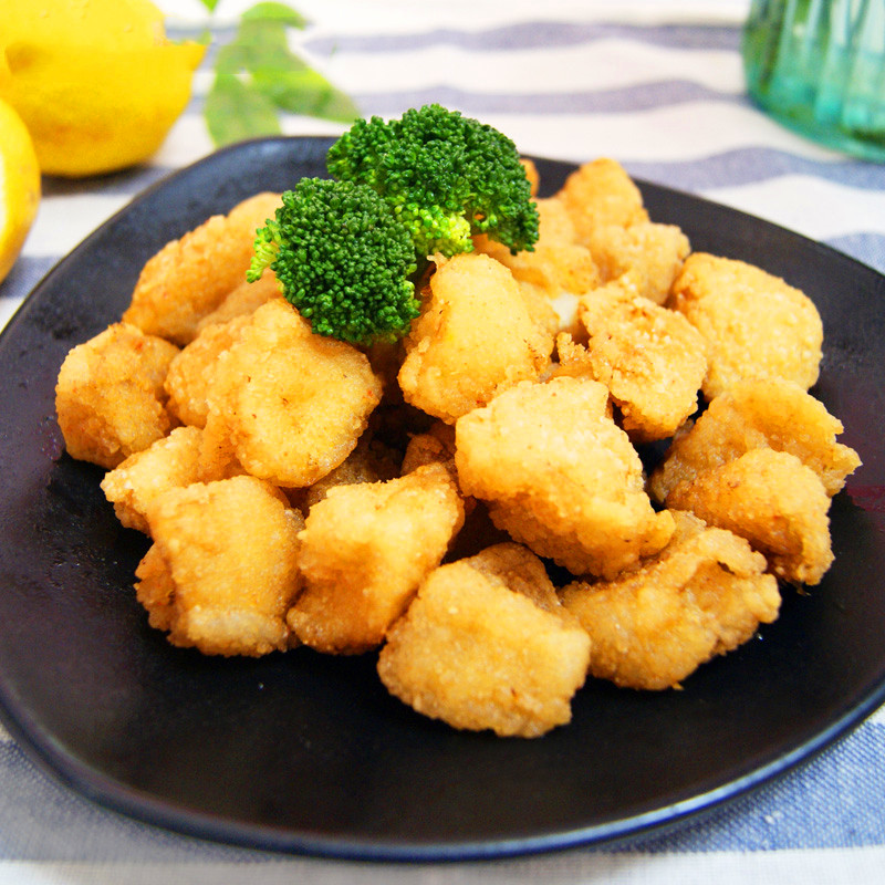 盐酥杏鲍菇1kg 奶茶小吃鸡排店炸蘑菇半成品西餐小食外卖食材