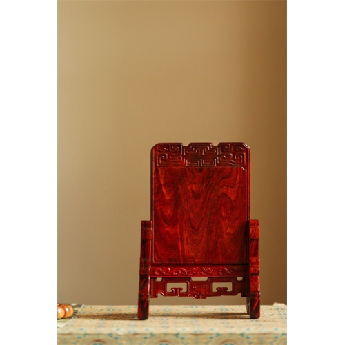 印度小叶紫檀活拆螭龙纹插屏