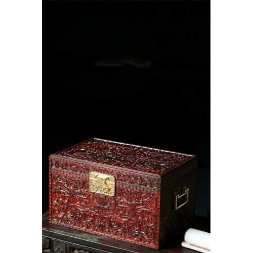 印度小叶紫檀西番莲嫁妆箱