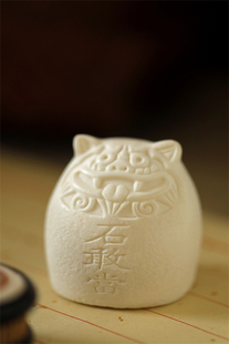 鹿角石敢当把玩件手把件茶宠择料细腻温润如玉雅室陈设文玩收藏品