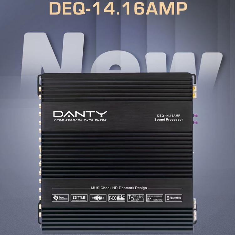 Danty丹笛DEQ-14.16AMP汽车音响dsp功放播放机16路RCA 14路高电平
