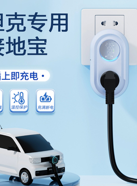 接地宝适用坦克300/400/700HI4-TZ新能源车充电转换器插座免接地