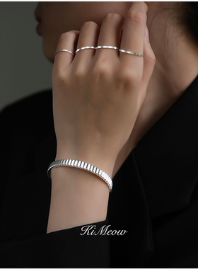 小众ins冷淡风设计感18k金手镯