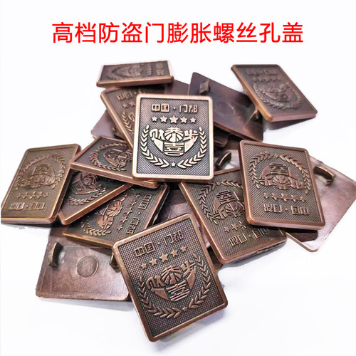 方形红古铜色钢质门入户门25mm盖