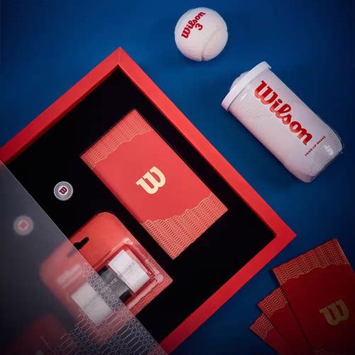 Wilson威尔胜25蛇年网球礼盒套装防滑吸汗带限定网球新款减震器