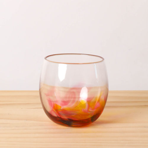 小葵川町屋 日本进口能登岛手作幻影玻璃杯清酒杯威士忌杯