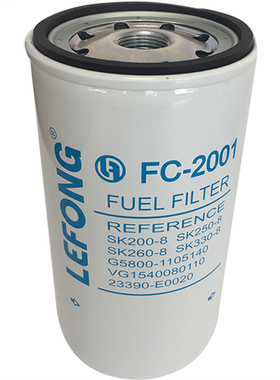 65.12503-5033A 适配大宇斗山DX300LC-V 300-9C挖掘机柴油滤芯