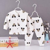 纯棉婴幼儿秋衣秋裤 8个月宝宝秋装 2婴儿秋衣套装 分体男宝女宝1岁