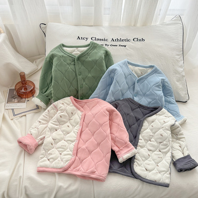 宝宝骨缝加厚保暖内搭棉袄