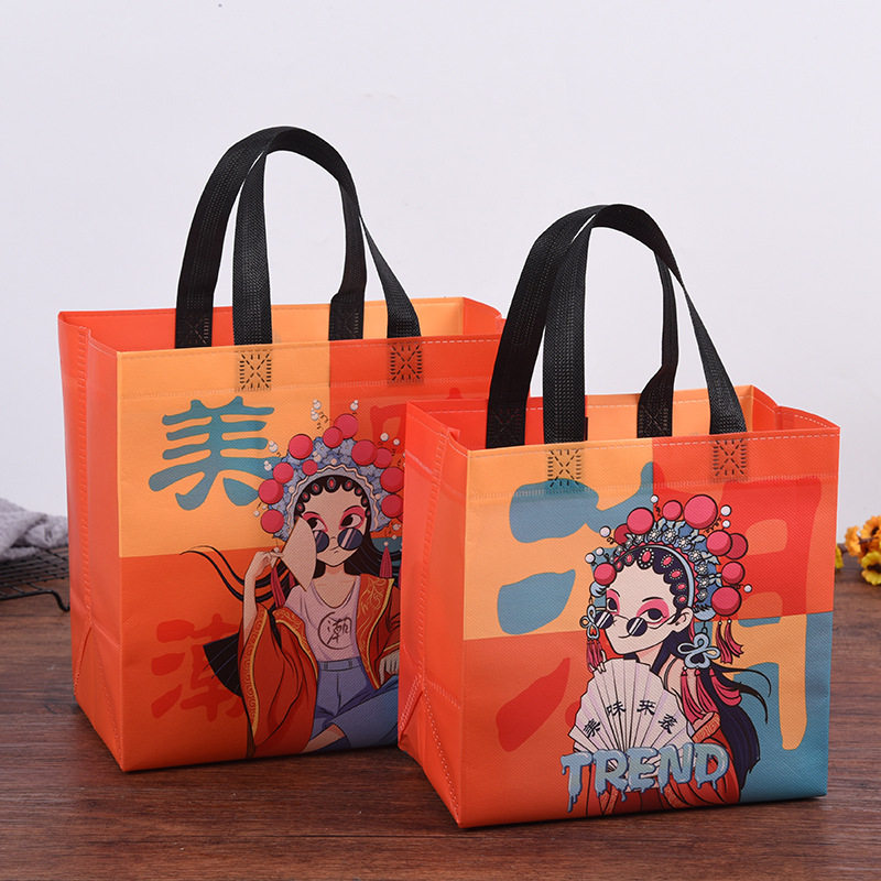 无纺布外卖打包袋烧烤夜宵餐饮炒