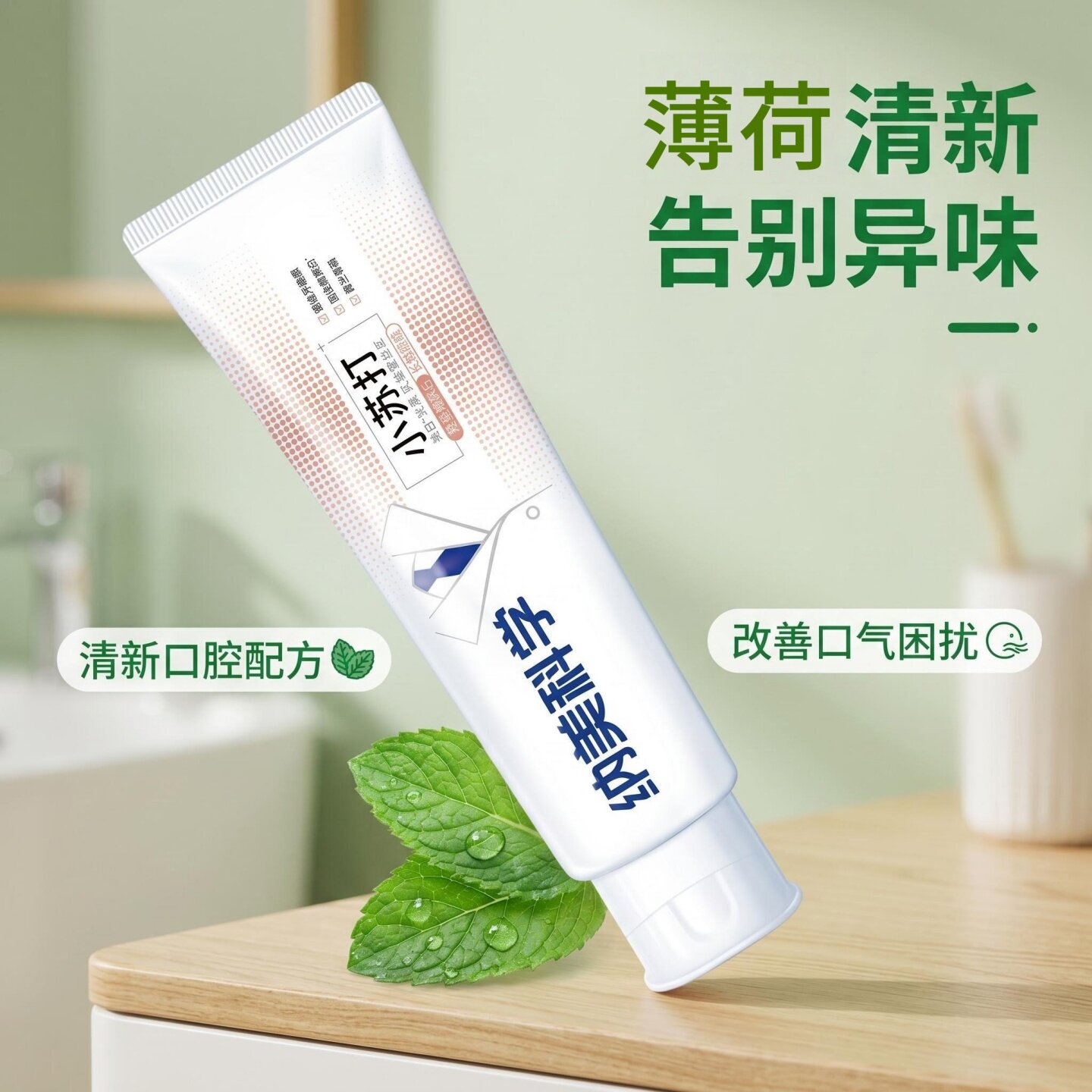 纳美小苏打牙膏清新口气薄荷留香强健牙釉质护龈洁齿防蛀亮白170g