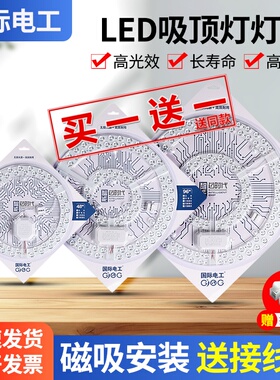 【国际电工】吸顶灯LED灯芯风扇灯磁吸灯盘替换灯管灯泡灯条灯带