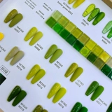Лак для ногтей для маникюра, изумрудное зеленое полупрозрачное фруктовое масло, 22 цветов