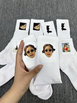禧衫袜子印照片袜子定制diy个性头像照片印制中筒袜子运动袜子