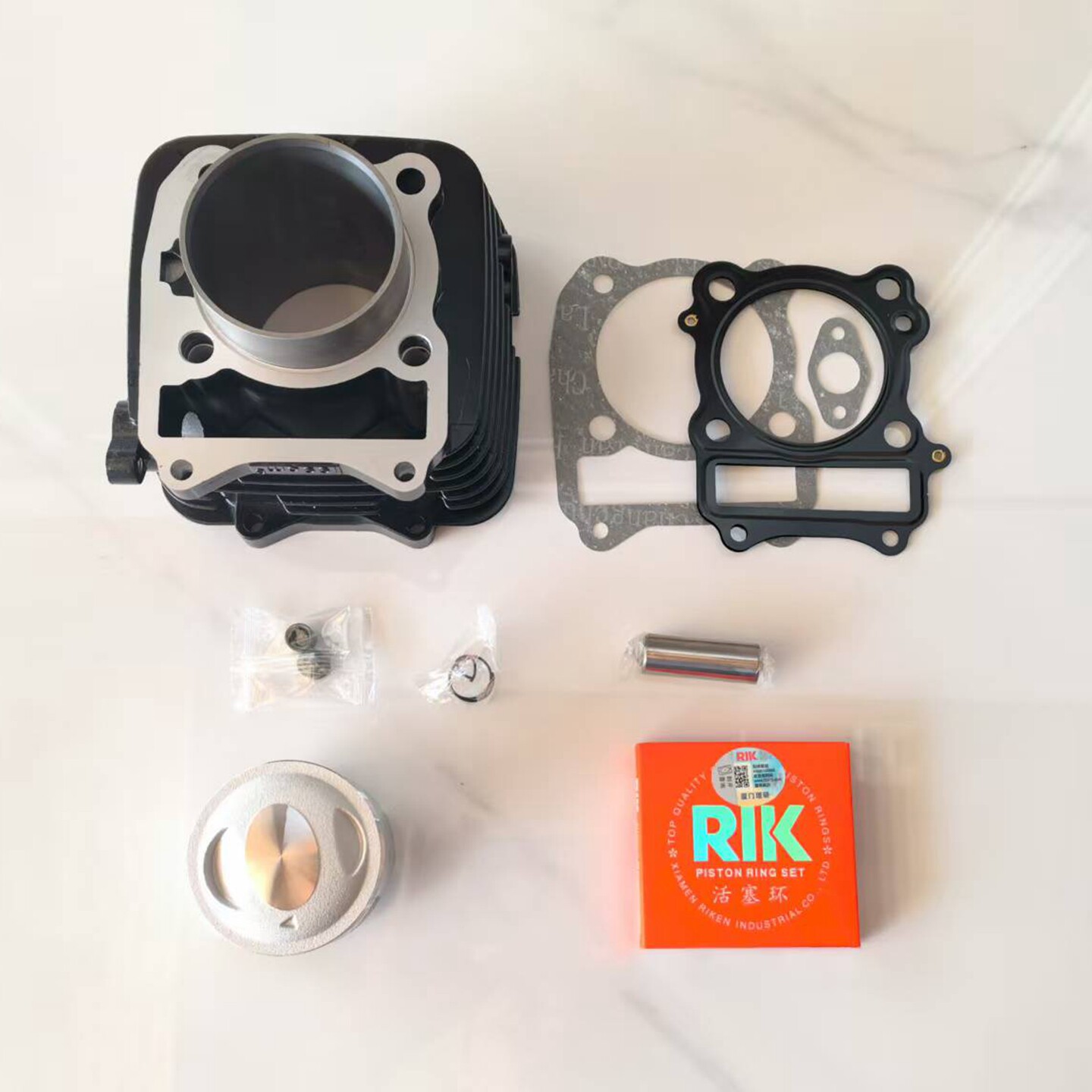 适用摩托车配件济南轻骑QM200GY藏獒200汽缸中缸组合套缸活塞环