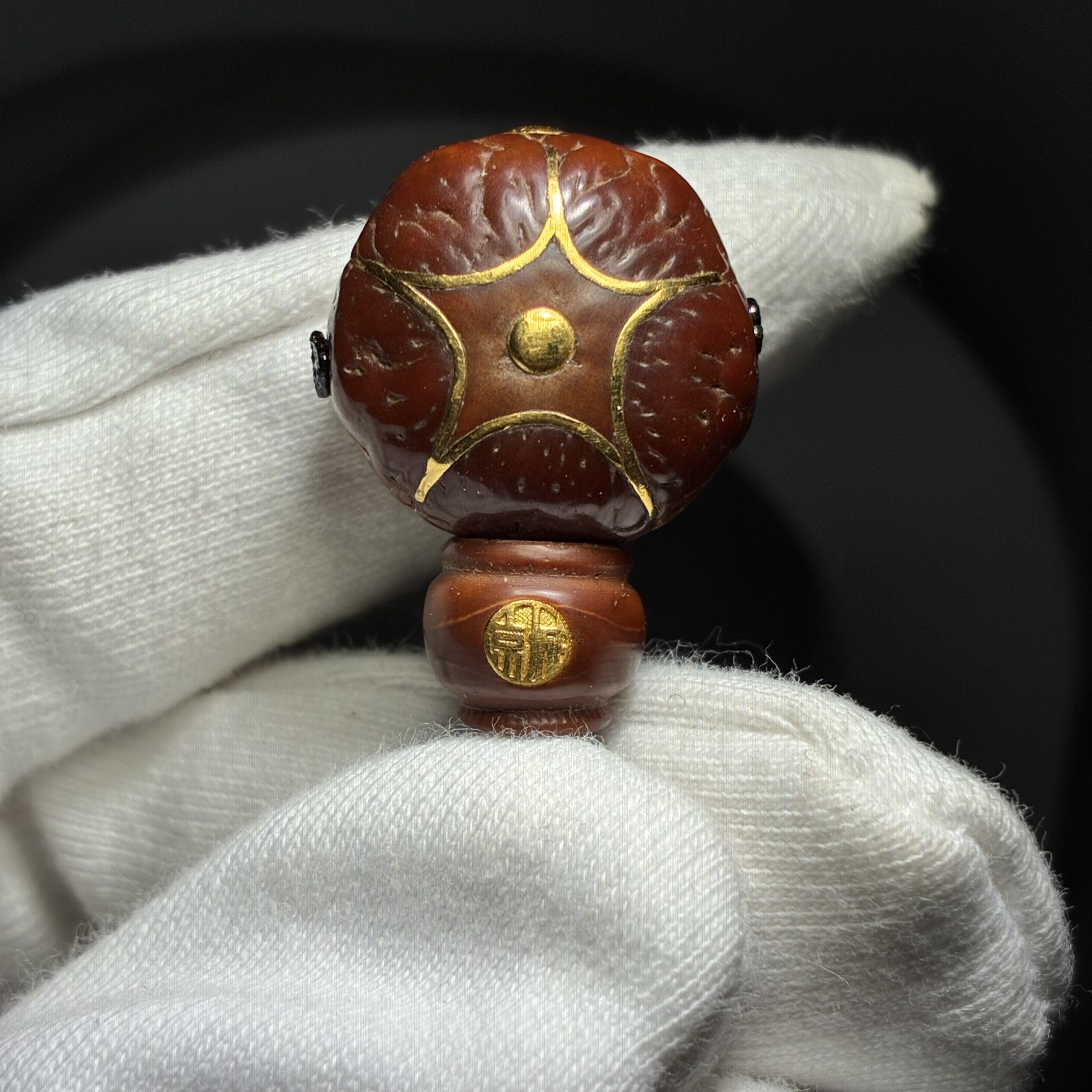 W-205【京城菩提出品】2025年 正宗尼泊尔五星佛头24K描金线款